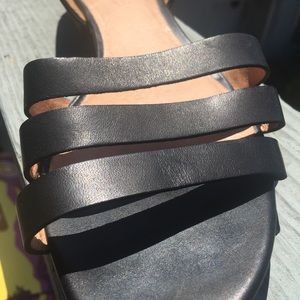 Open toe slip on sandals